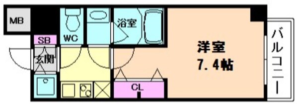 レオンコンフォート北浜の物件間取画像